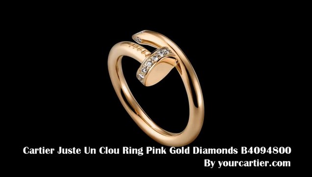 Cartier Juste Un Clou-Cartier Juste Un Clou Ring Pink Gold Studded with Diamonds B4094800