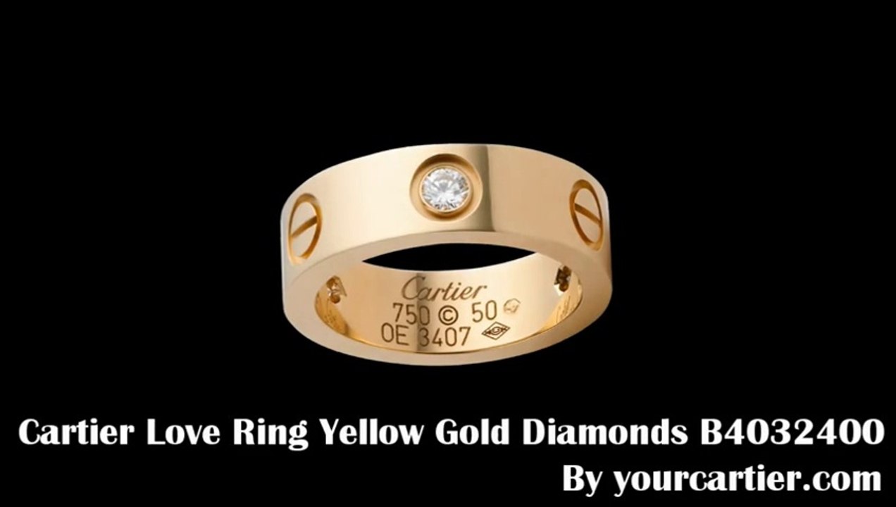 Cartier Love Ring-Cartier Love Ring Yellow Gold Studded with Diamonds B4032400