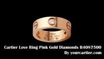 Cartier Love Ring-Cartier Love Ring Pink Gold Studded with Diamonds B4087500