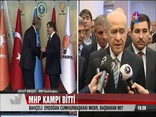 MHP Kampı bitti Bahçeli Erdoğan Cumhurbaşakanı mıdır, Başbakan mı