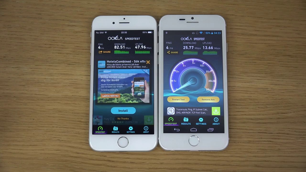 iPhone 6 vs. Goophone I6 - Internet Speed Test (4K)