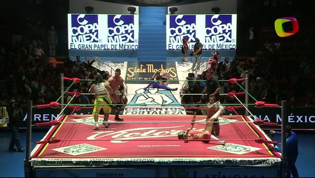 Diamante Azul, Marco Corleone, Máscara Dorada vs Felino, Negro Casas, Shocker