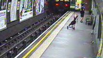 Baby Carriage Falls Onto Train Tracks