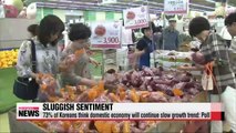 Economic sentiment of most Koreans remain sluggish poll