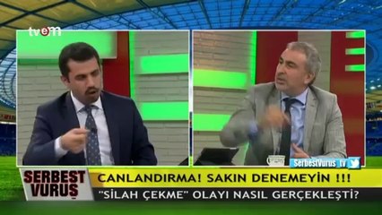 Adnan Aybaba canlı yayında Mehmet Baransuya silah çekti