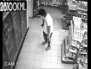 Man possessed by ghost caught on cctv at convenient store (Low)hh