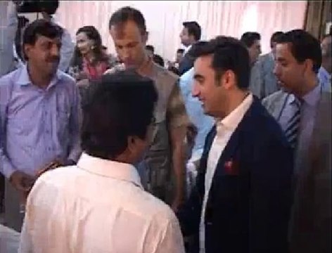 Bilawal Bhutto Zardari with journalists at Bilawal house Karachi.