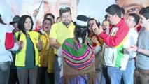 Evo Morales celebra triunfo en Bolivia