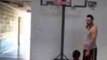 Man Blocks Small Boy's Basketball Shot in One Simple Swipe