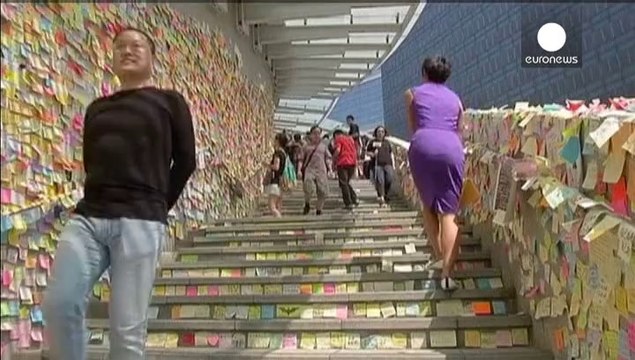 Tensión entre los manifestantes prodemocráticos y la policía en Hong Kong