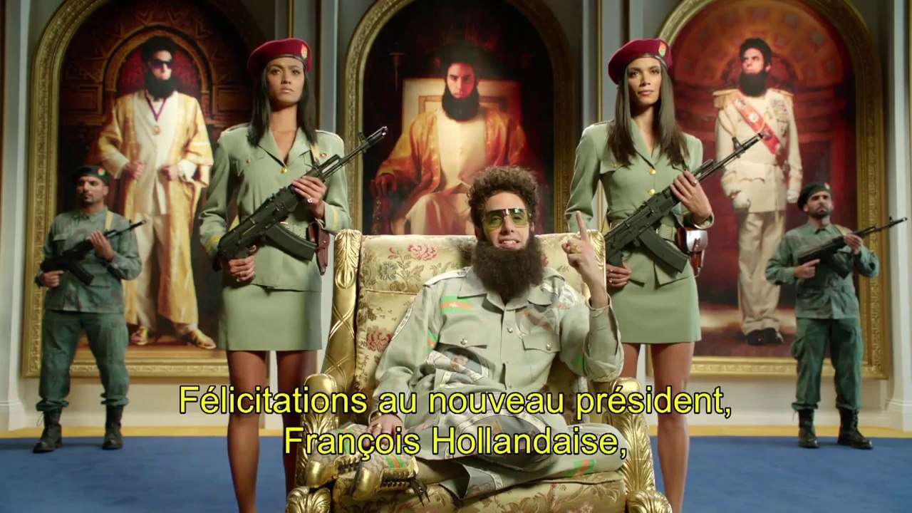 Le général Aladeen félicite François Hollande