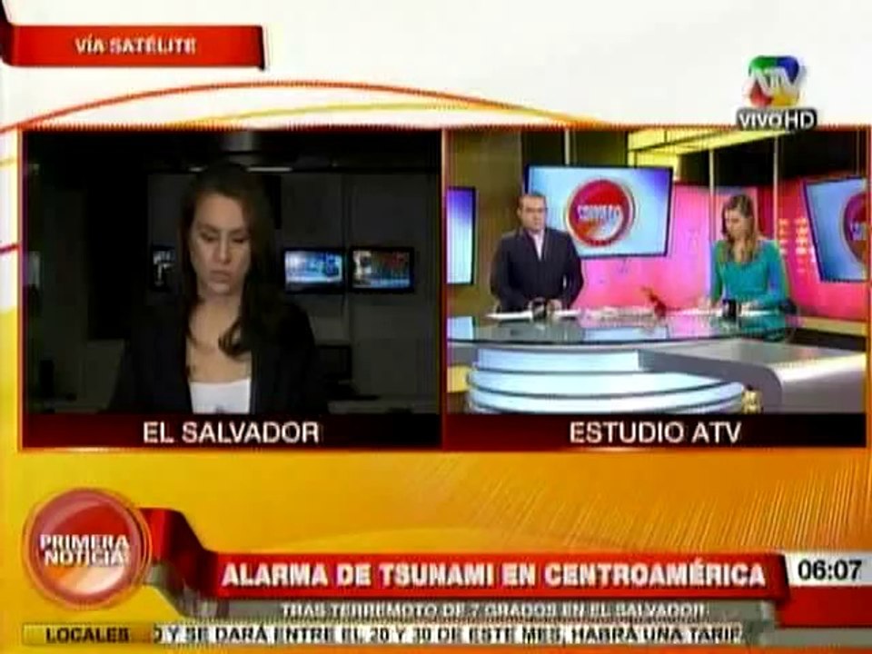 Un muerto y alerta de tsunami por terremoto en El Salvador
