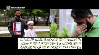 Shaikh Fahad Al Kandari cries after seeing a young boy from Turkey memorize the Qur'an