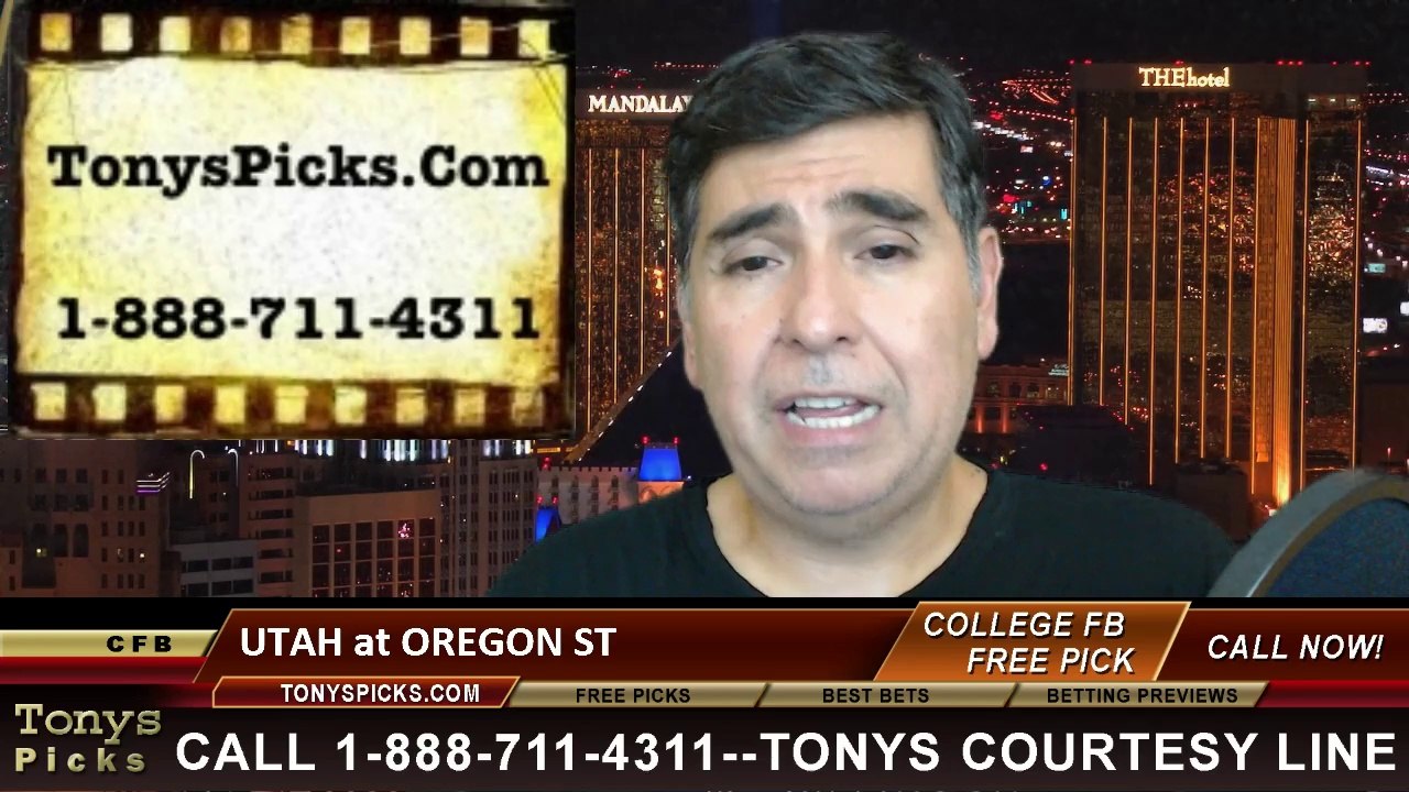 Oregon St Beavers vs. Utah Utes Free Pick Prediction NCAA College Football Odds Preview 10-16-2014