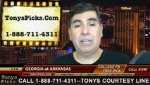 Arkansas Razorbacks vs. Georgia Bulldogs Free Pick Prediction NCAA College Football Odds Preview 10-18-2014