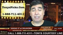 Oklahoma Sooners vs. Kansas St Wildcats Free Pick Prediction NCAA College Football Odds Preview 10-18-2014