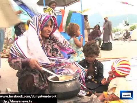 Dunya News - Sit-in holders enjoy pleasant weather in Islamabad