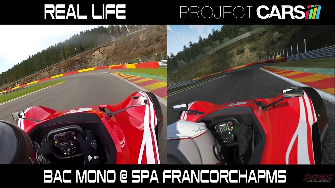 Project CARS Vs Real Life - Bac Mono @ Spa Francorchamps