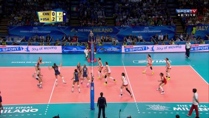 CHINA 1X3 USA SET 3 - FINAL - MILANO - VOLLEYBALL WOMEN'S WORLD CHAMPIONSHIP ITALY 2014