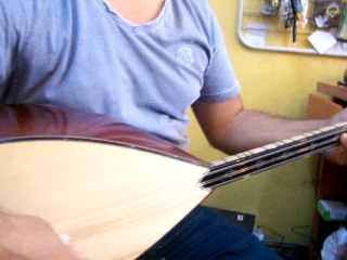 ardıç sedef klavyeli özel yapım bağlama