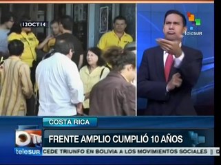 Cumple Frente Amplio de Costa Rica 10 años