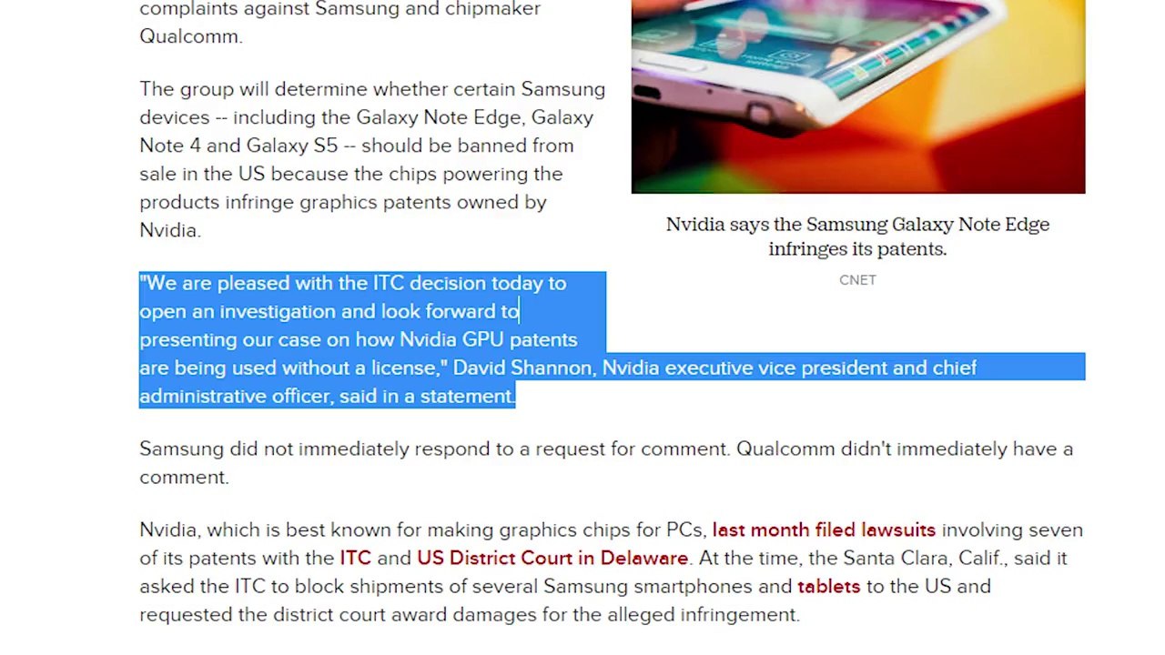 Smart-rings, Nvidia to sue Samsung, "Plastc" e-credit card