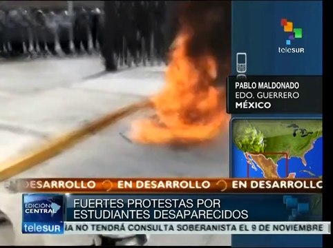 México: fuertes protestas en Guerrero por estudiantes desaparecidos