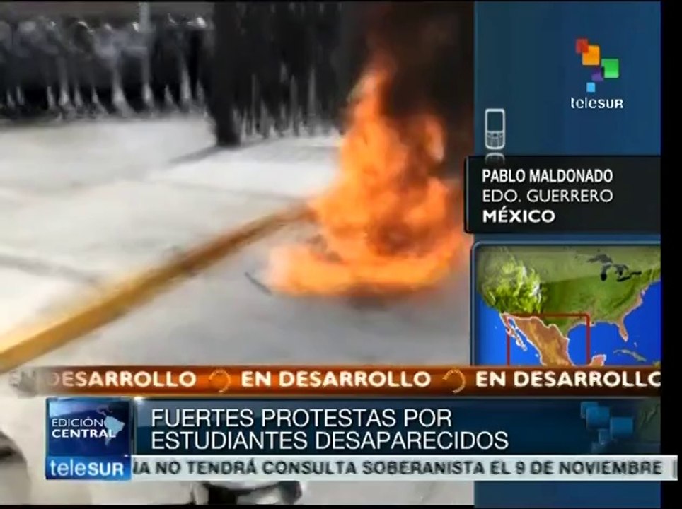 México: fuertes protestas en Guerrero por estudiantes desaparecidos