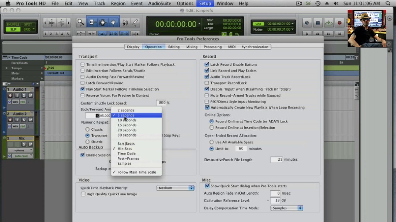 Pro Tools Preferences - Operation