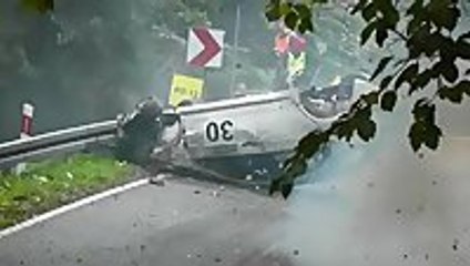 2011 Evo X crashes into a ditch and goes airborne