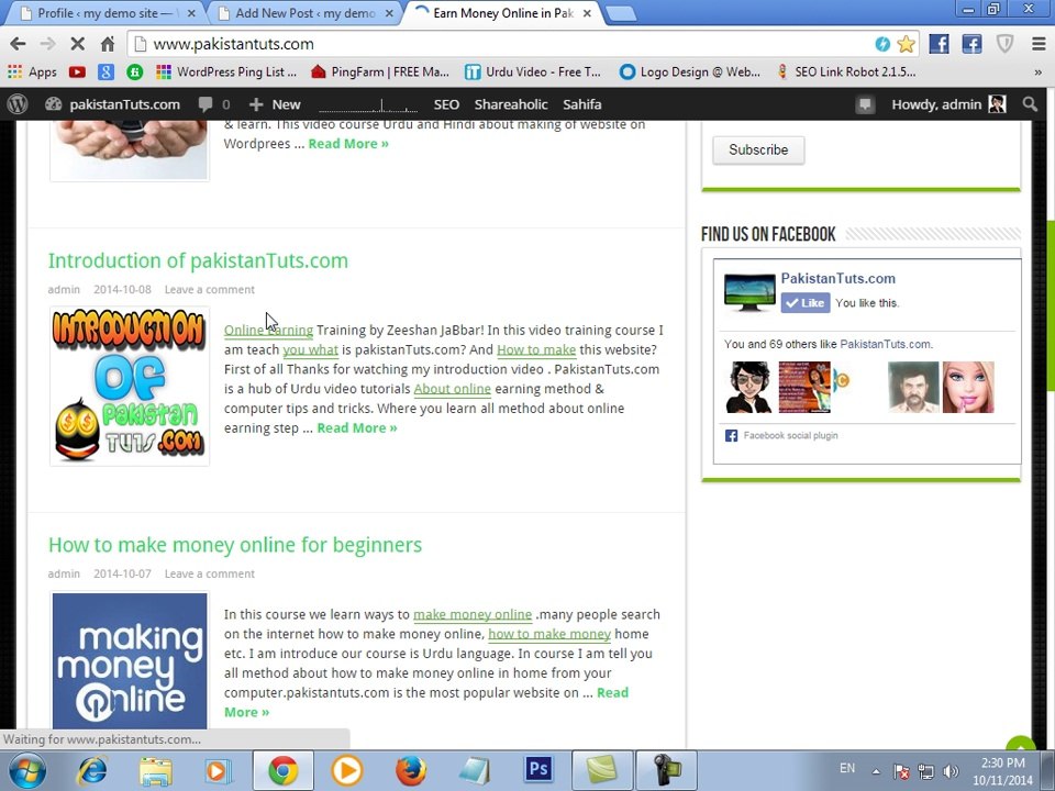 wordprees tutorials part 5 about tools,users urdu&hindi