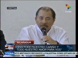 Daniel Ortega celebra la victoria electoral de Evo Morales