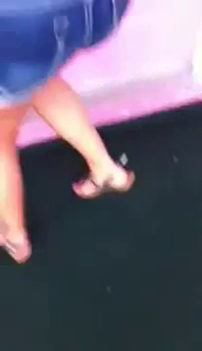 Drunk girl in bikini vs door