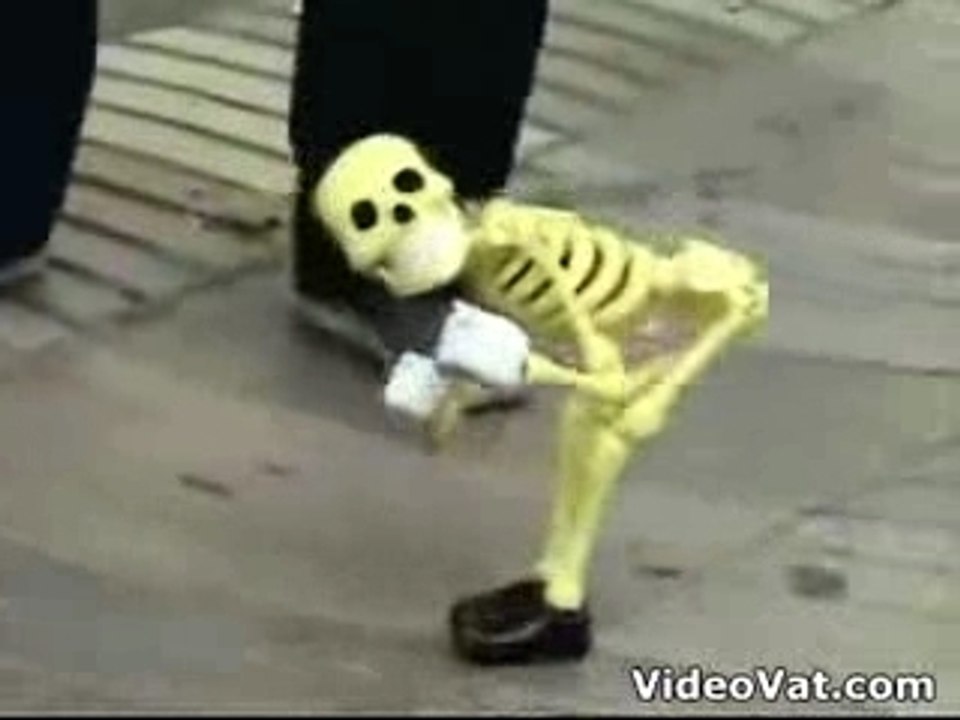 squelette dance "mort" de rire