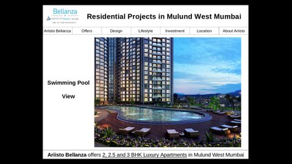 Ariisto Bellanza offers Residential properties in Mulund West Mumbai