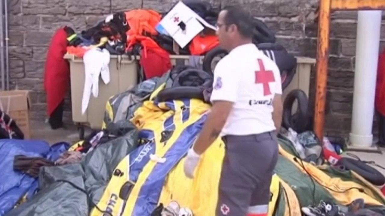 Illegal immigrants from Africa rescued from inflatable rafts