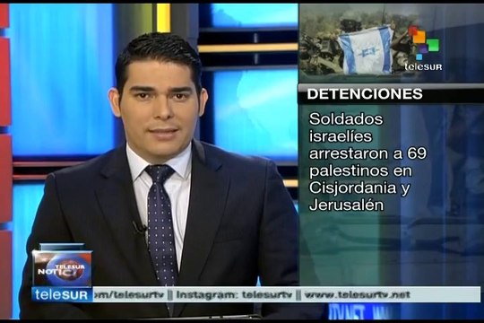 Ejército israelí detuvo a 69 palestinos en Cisjordania