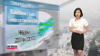 Cloudy day, rain in the southern regions