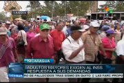 Adultos mayores de Nicaragua pidieron a INSS atender sus demandas