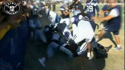 Bagarre entre les Raiders et les Cowboys à l'entrainement