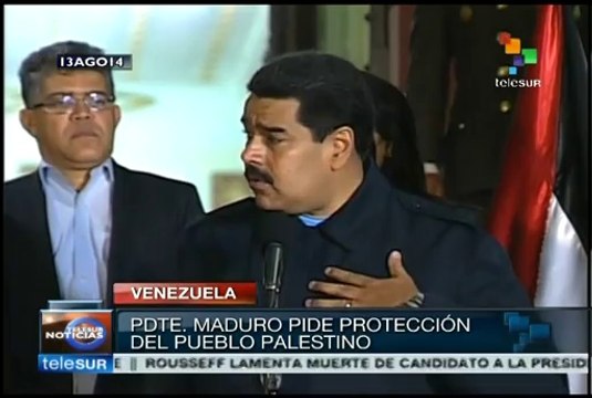 Maduro pide a la comunidad internacional más apoyo al pueblo palestino