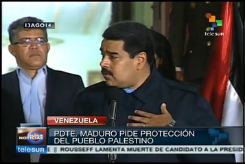 Maduro pide a la comunidad internacional más apoyo al pueblo palestino