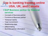 Sap is banking training online USA, UK, and Canada