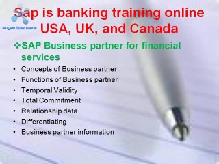 Sap is banking training online USA, UK, and Canada