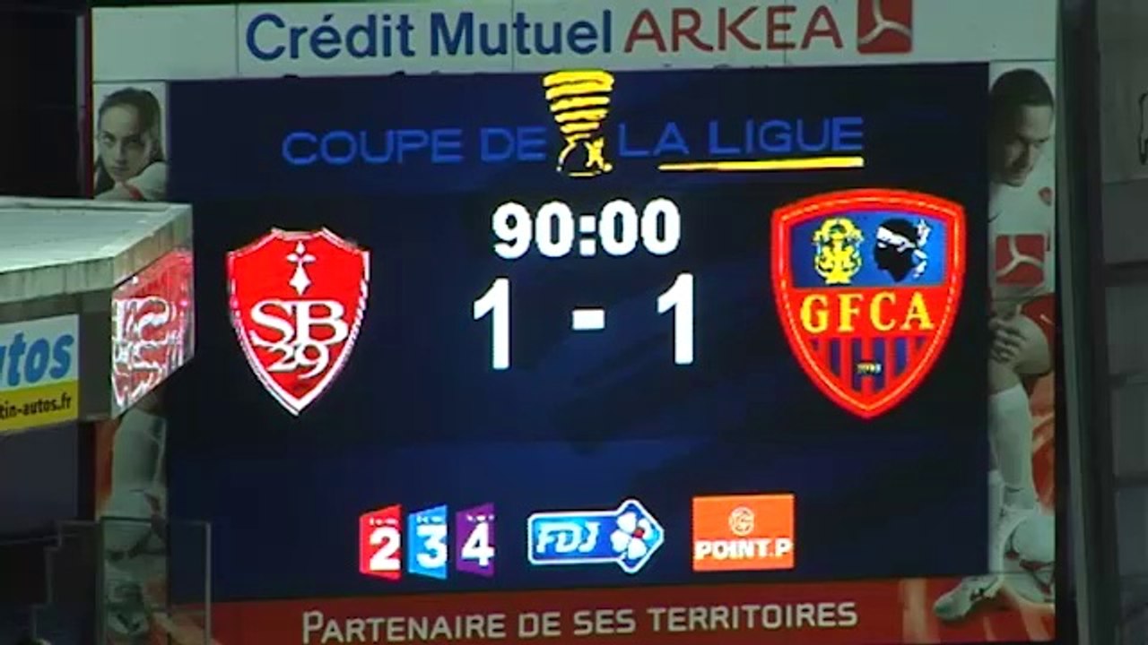 Stade Brestois 1-1 (tab 2-4) GFC Aiacciu : le résumé TV