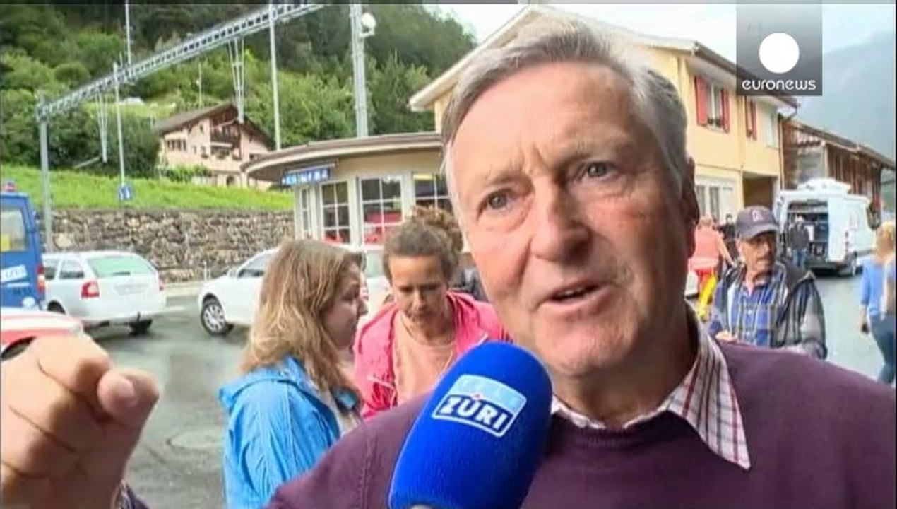 Heavy rain blamed after Swiss train derails