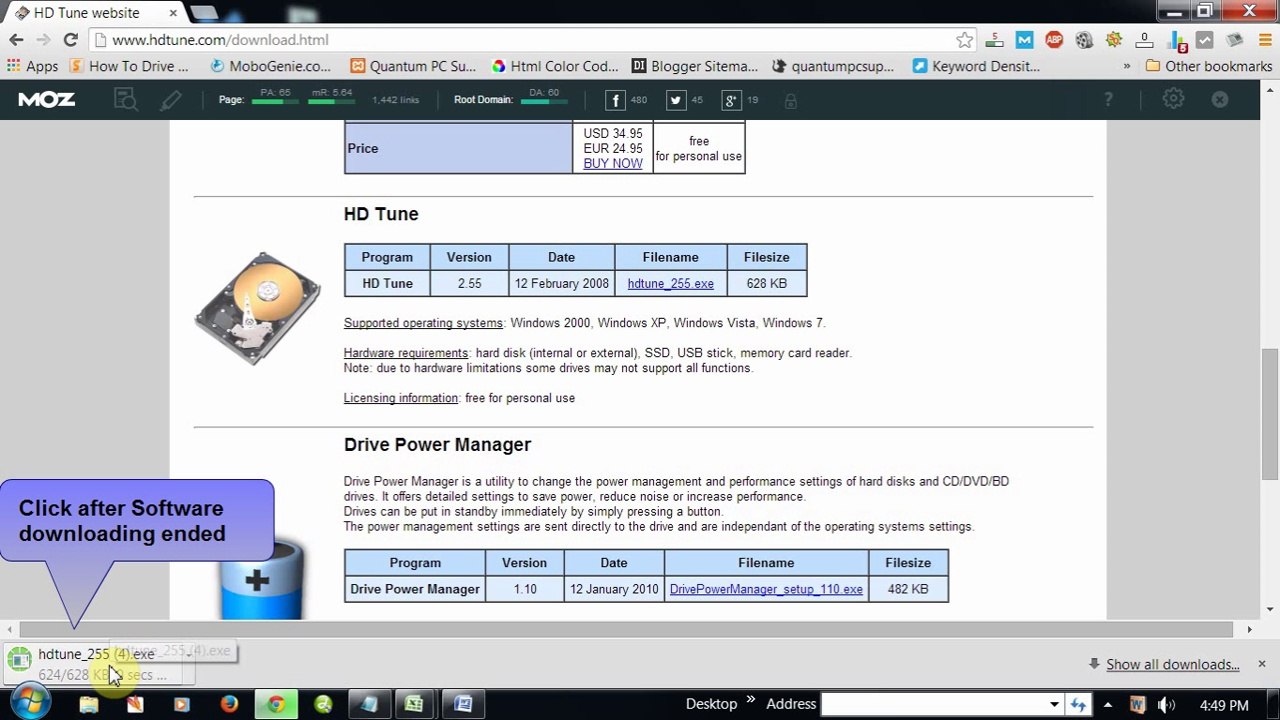 Test USB drive data transfer speed