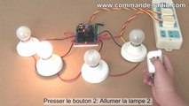 Comment Contrôler à Distance Sans Fil 4 CA Lampes Par 4 Canaux Émetteur & Récepteur