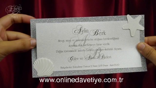 Ebru Davetiye 2561 Montaj - Düğün Davetiyesi