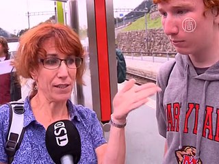 В Швейцарии на поезд сошёл оползень